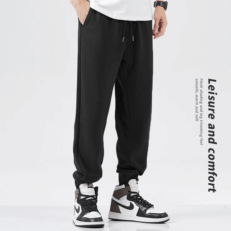 NGGGN（Nanjiren）Summer men's loose casual versatile pants, waffle style pants, sports pants, trendy ankle tied pants, casual pants for men